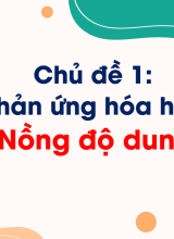 Bài 6. Nồng độ dung dịch